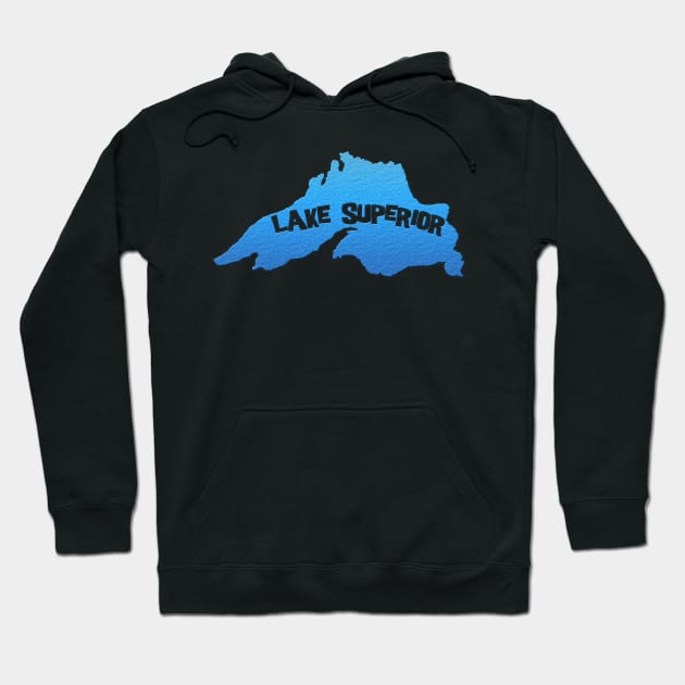 Lake Superior Outline Hoodie by gorff